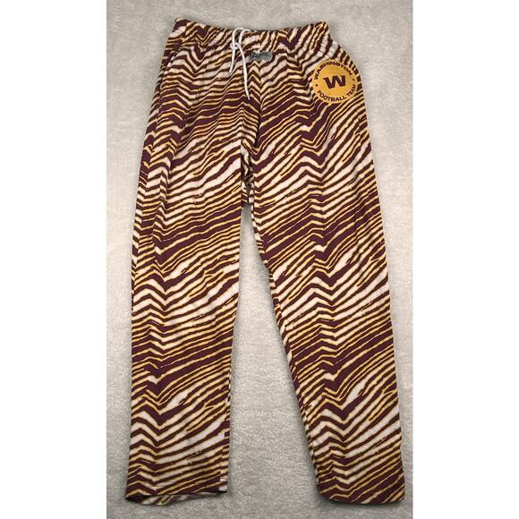 Washington Commanders Zubaz Pants Men’s Large Burgundy Gold NFL Football Stripes - Picture 1 of 9